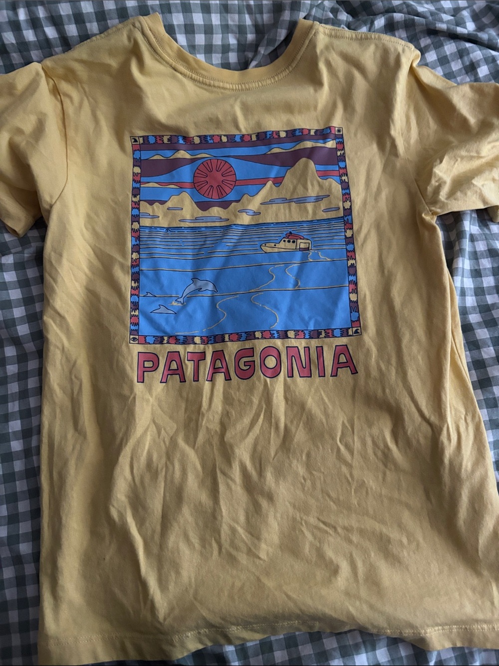 Patagonia Yellow Graphic Short Sleeve Tee